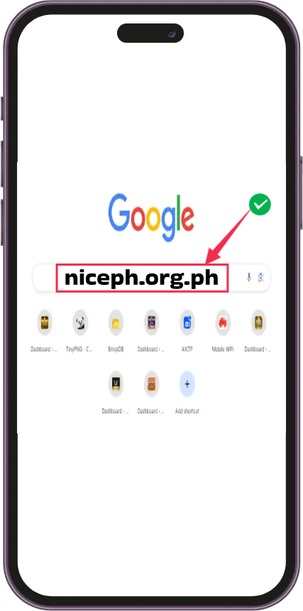 Visit the Niceph website [niceph.org.ph ]using your browser